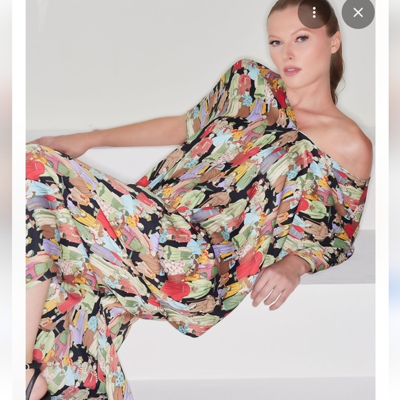 Natori Dynasty Kaftan Multicolor New Without Tags - Picture 2 of 15